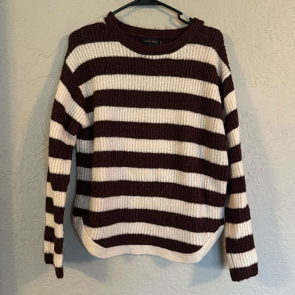 Maroon & White Sweater